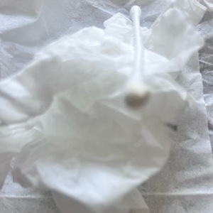 綿棒の先に付いてる黄色いもの🩷（＾ν＾）🩷