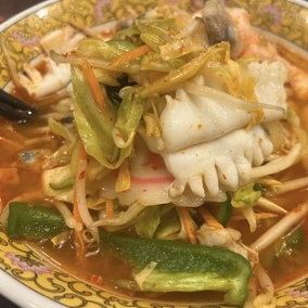 シェアした海鮮ラーメン🩷🩷🩷