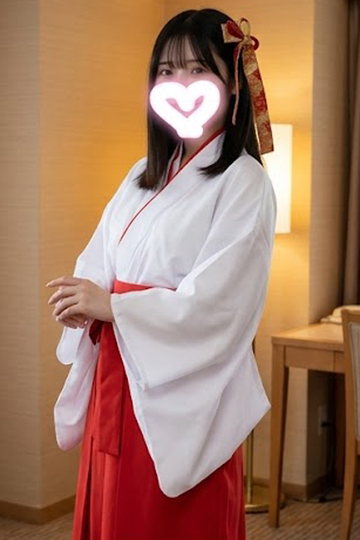 ご主人様が巫女さんのコスプレご用意してくれた♪  白と赤の衣