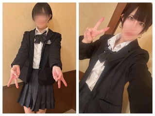 ブレザー着て、ご奉仕して…