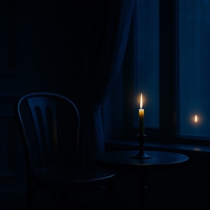 夜明け前の部屋で。