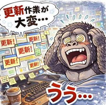 やたらと更新作業が多くて